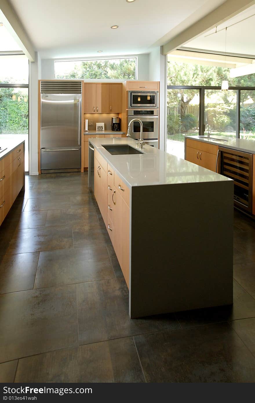 A modern kitchen that has been freshly remodeled