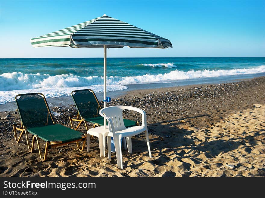 Tranquil scene on the beach