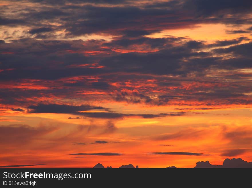 This sundown, skyes landscape, sunset