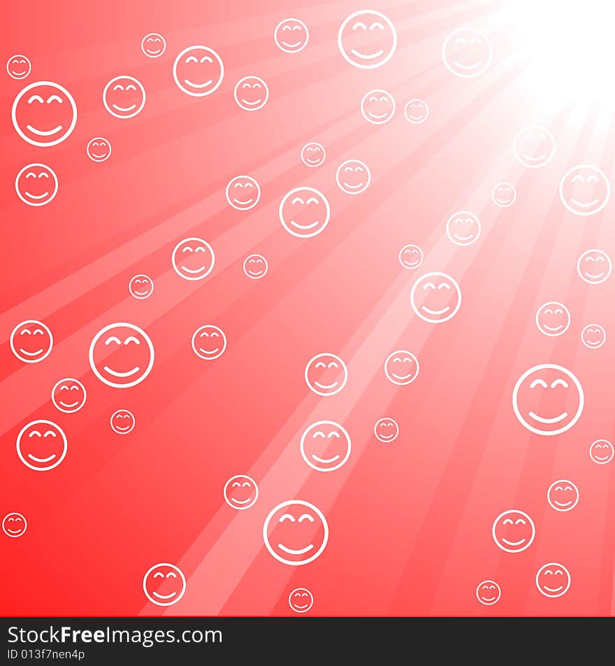 Sun and sunbeams. Vector illustration. Sun and sunbeams. Vector illustration.