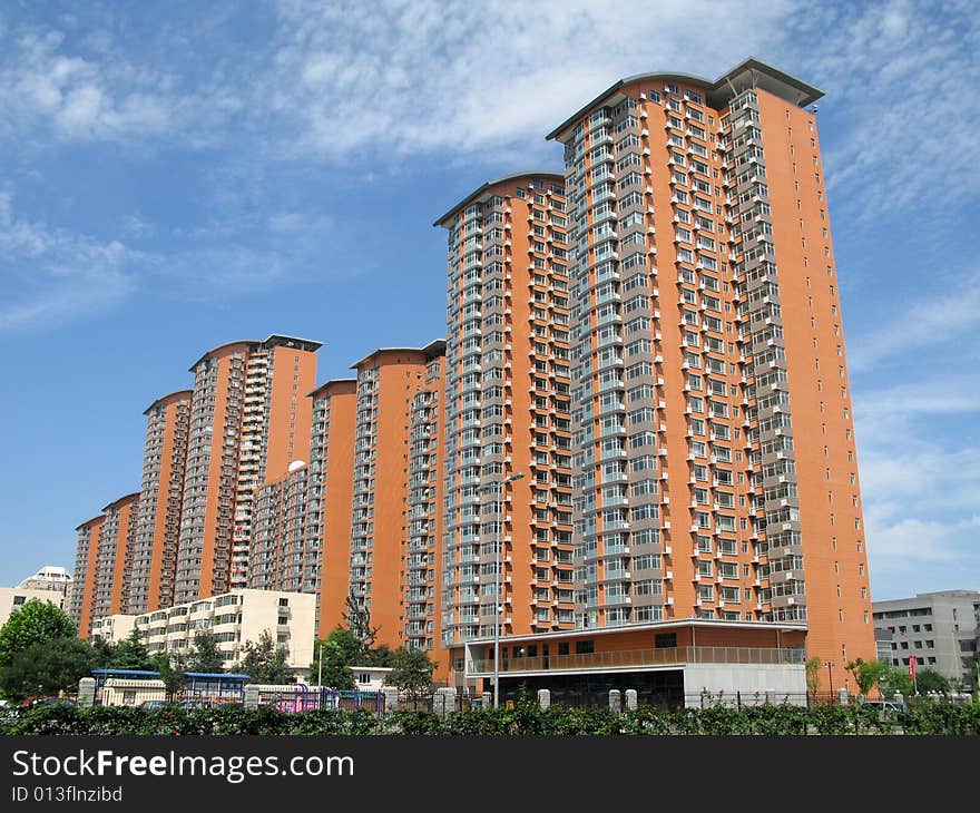 Office building in modern city,beijing,china