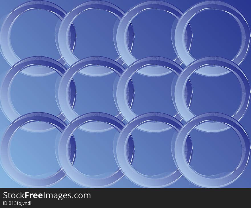 A vector illustration of a blue ring pattern. A vector illustration of a blue ring pattern