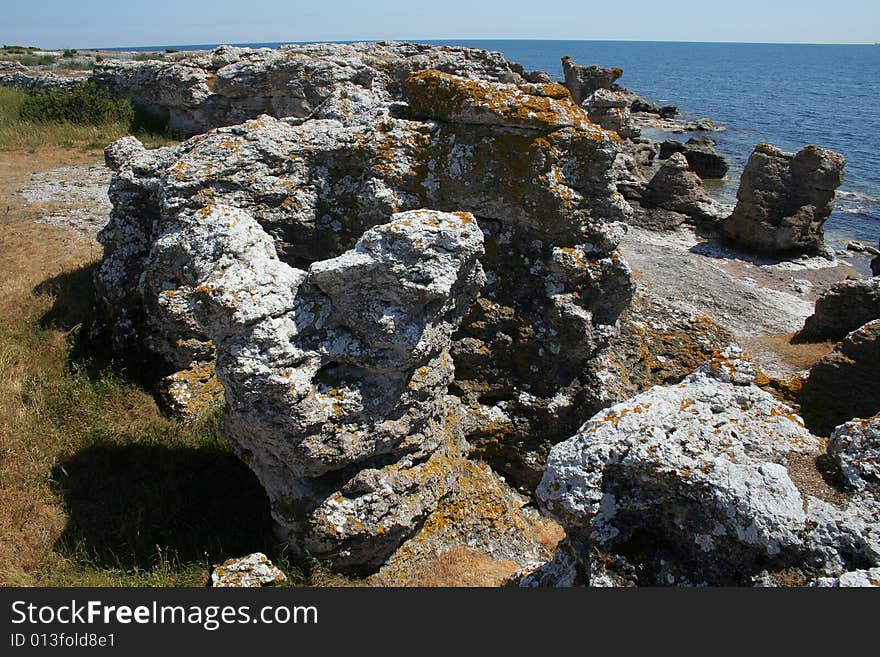 Seaside with boulders - sweden, gotland