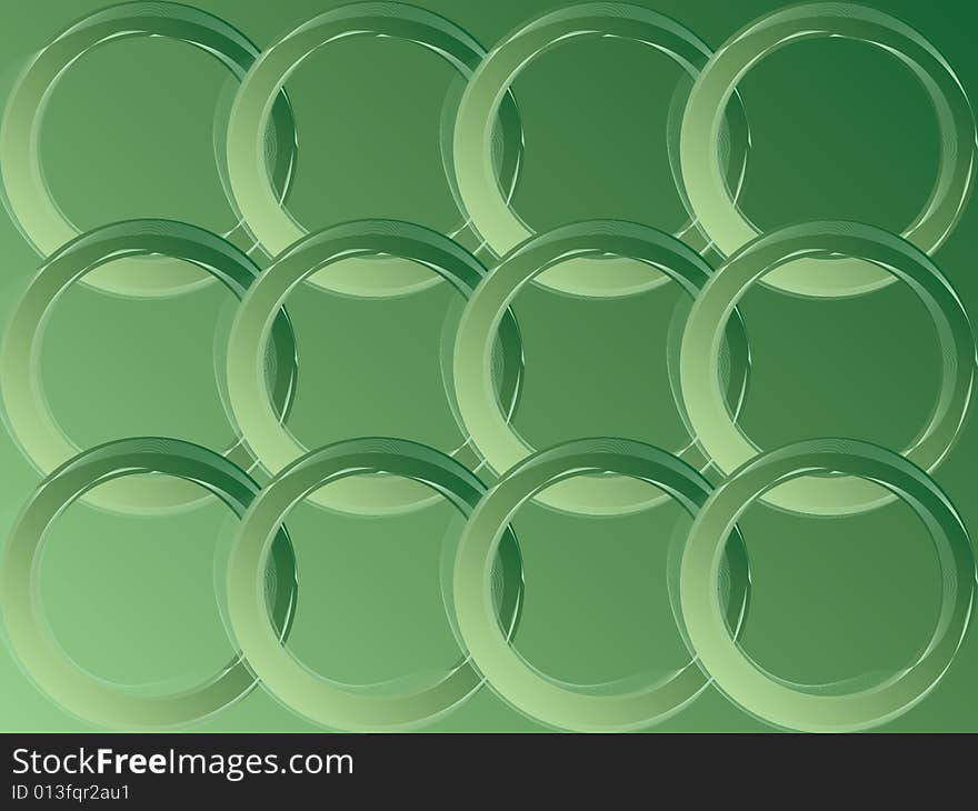 A vector illustration of a green ring pattern. A vector illustration of a green ring pattern