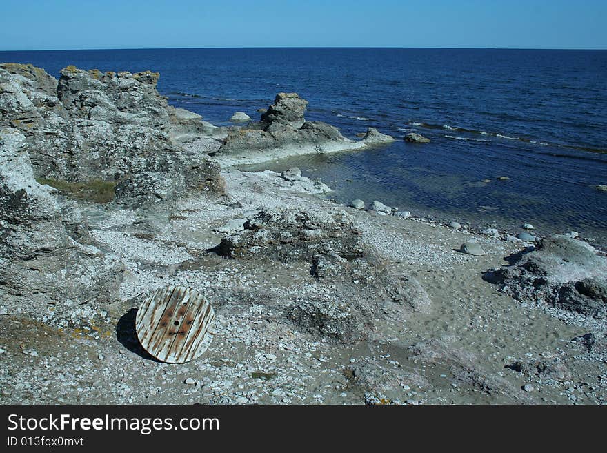 Seashore, gotland, rocks and the sea. Seashore, gotland, rocks and the sea