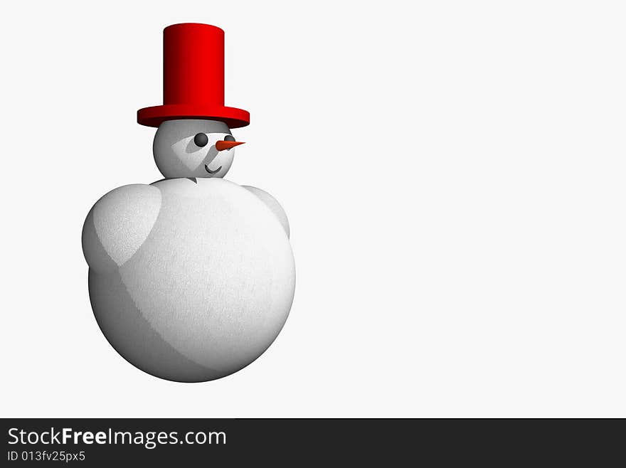 Abstract 3D snowman