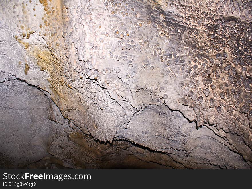 Texture of stalctites in a cave