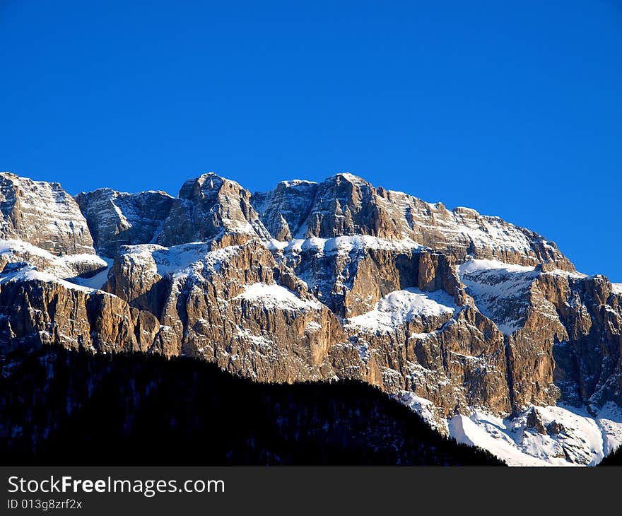 Sella Group In Winter Time