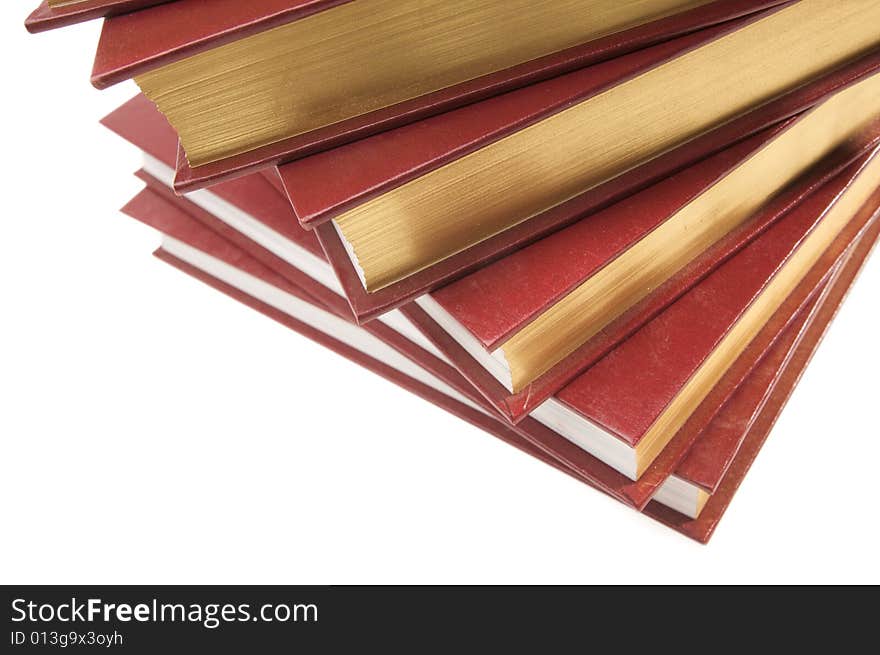 Stack of Books Isolated on a White Background.