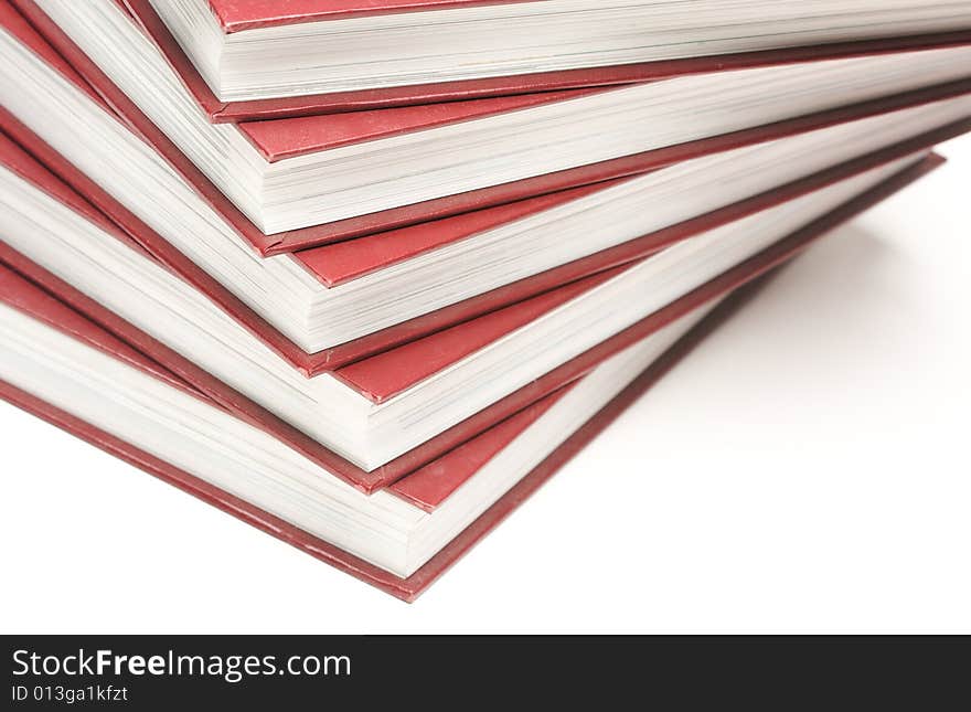 Stack of Books Isolated on a White Background.