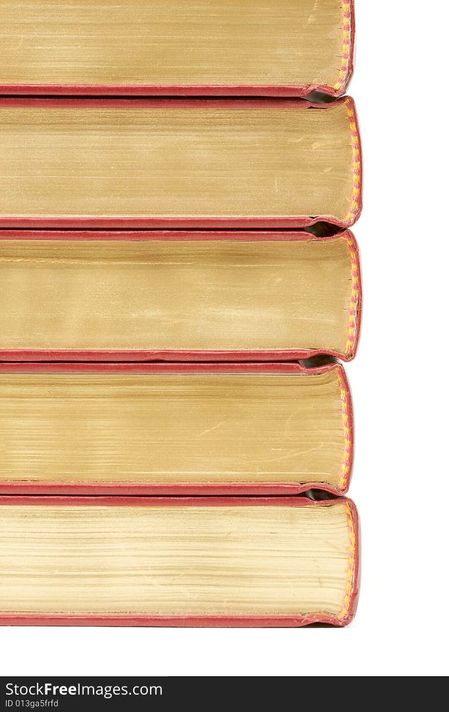 Stack of Books Isolated on a White Background.