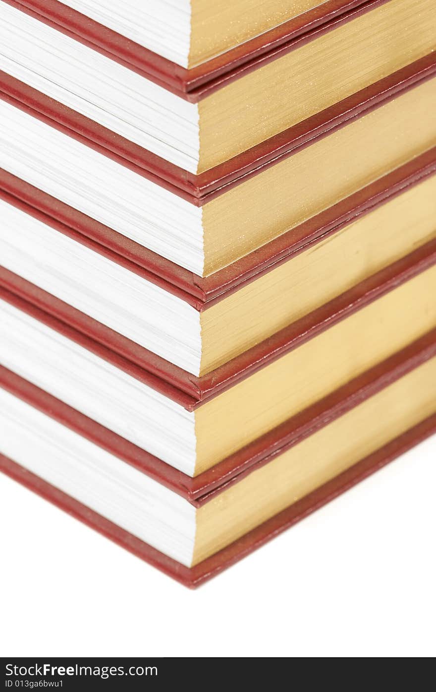 Stack of Books Isolated on a White Background.