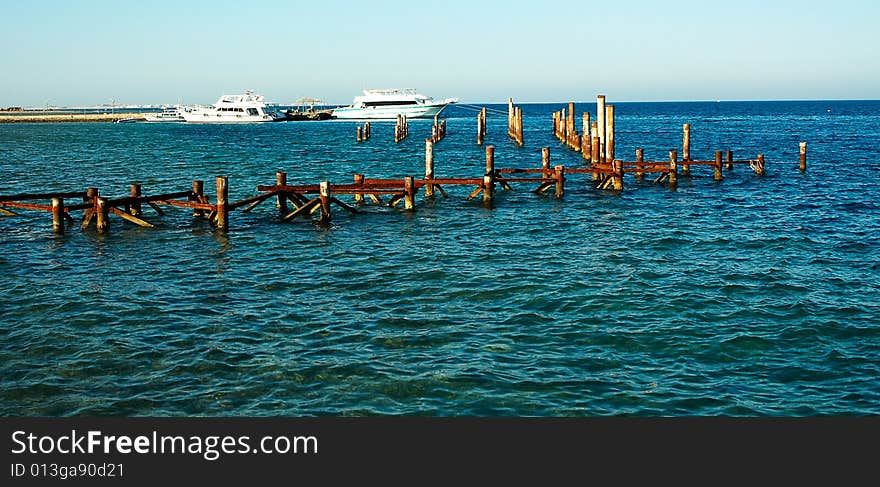 Bay near desert in the exotic country. Bay near desert in the exotic country.