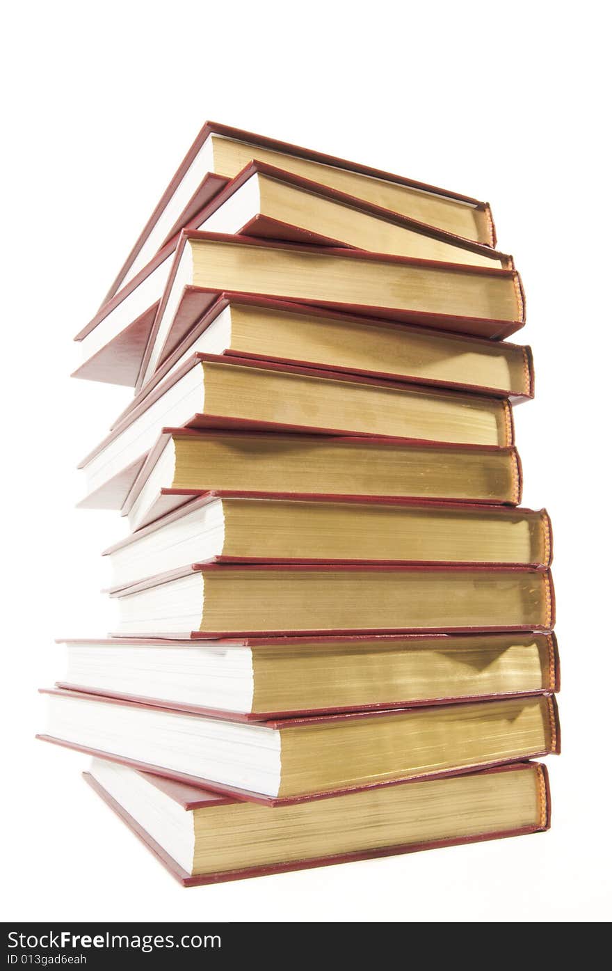 Stack of Books Isolated on a White Background.