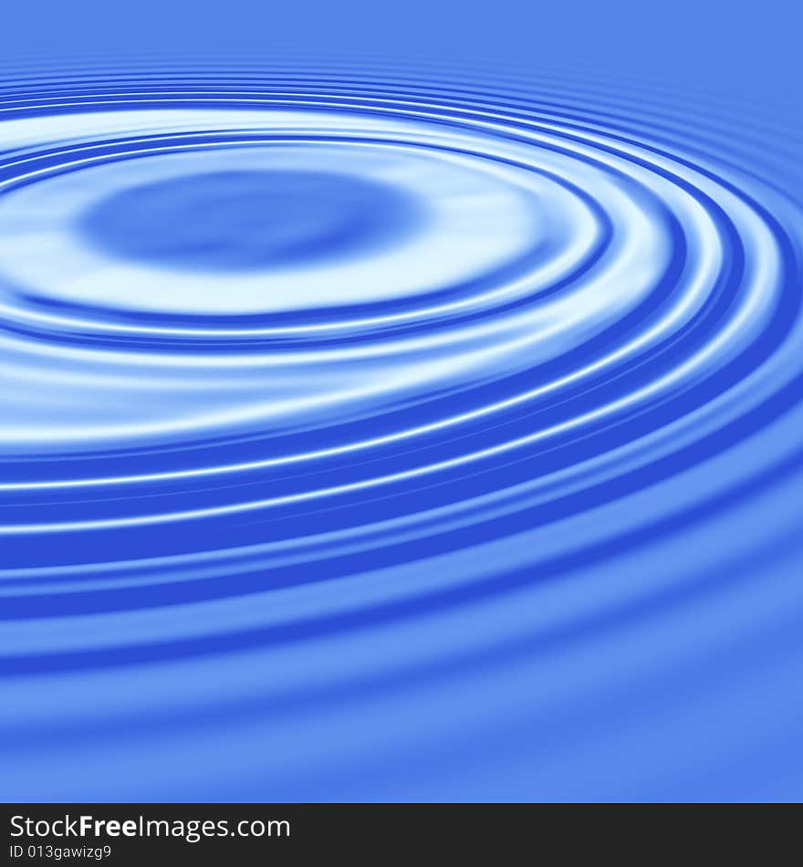 Blue circle water drops graphic