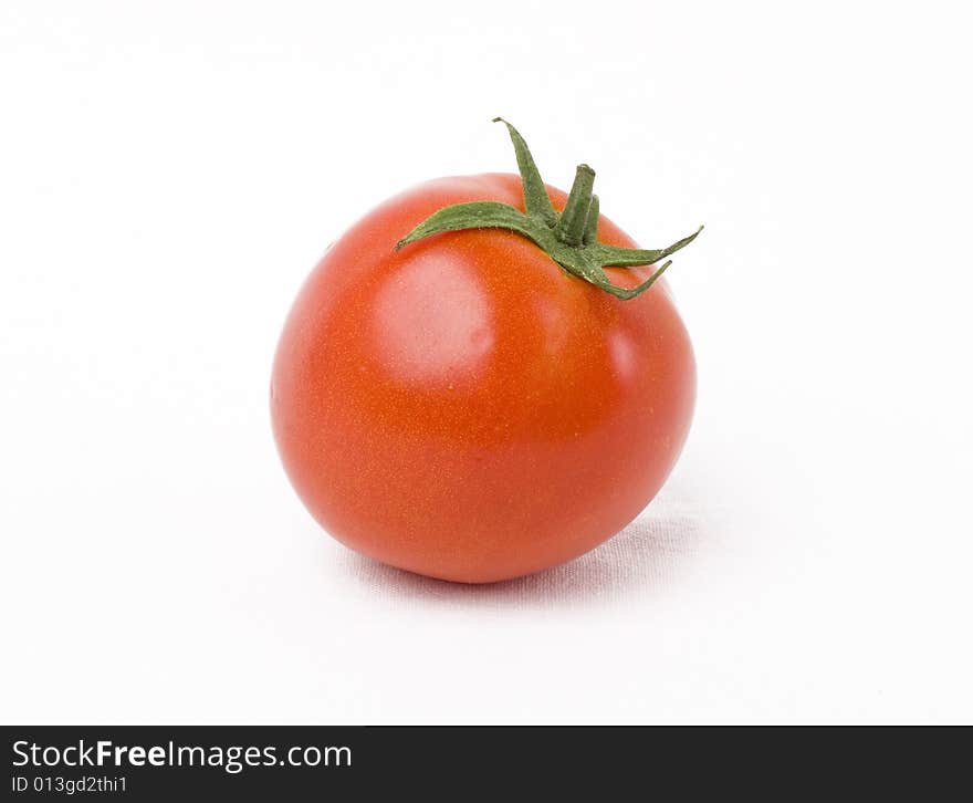 Tomato on a white background