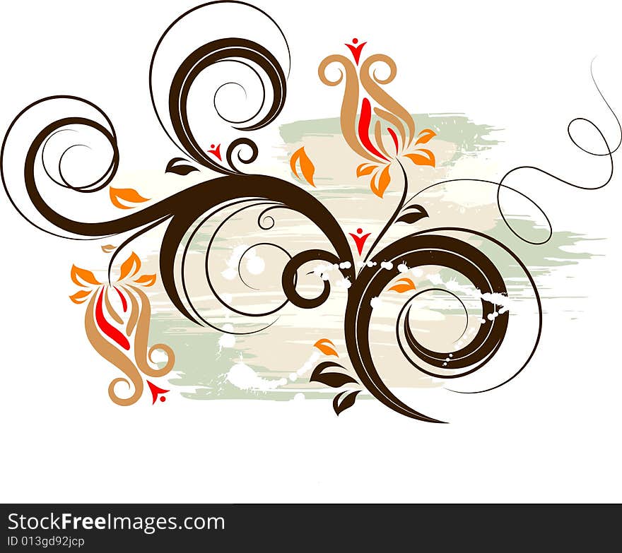 Abstract floral background. A vector format is added. Suits well for a postcard or background. Abstract floral background. A vector format is added. Suits well for a postcard or background