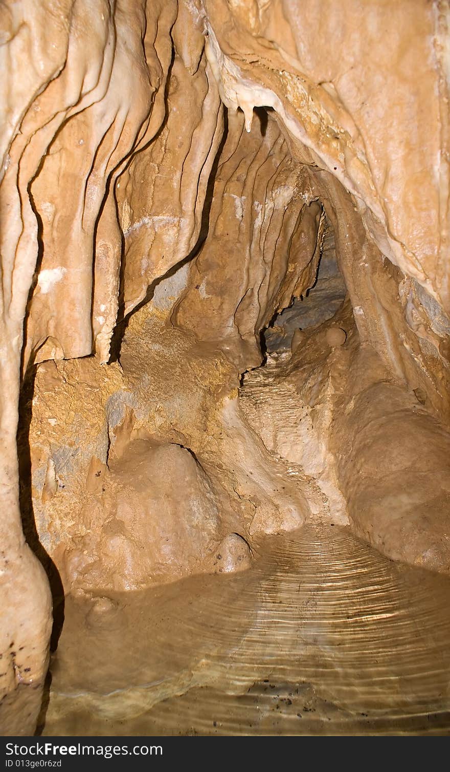 Texture of stalctites in a small cave. Texture of stalctites in a small cave