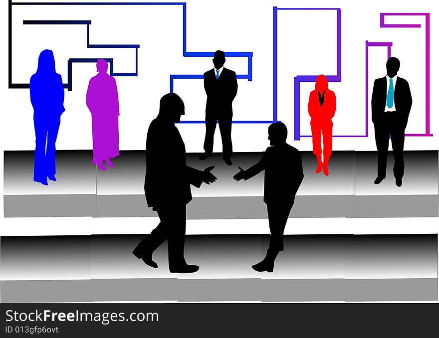 Illustration of business people , woman