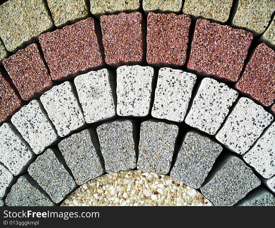 Tiled paving stones colorful pattern