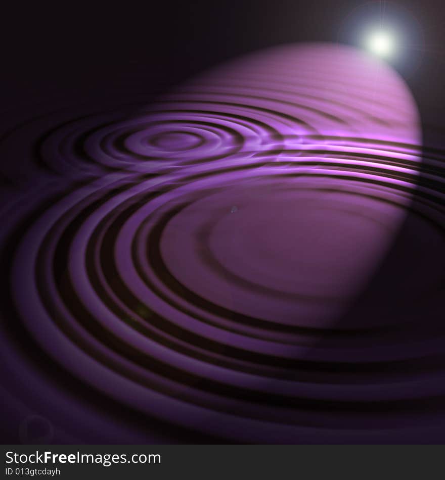 Moon lights on abstract waves. Moon lights on abstract waves