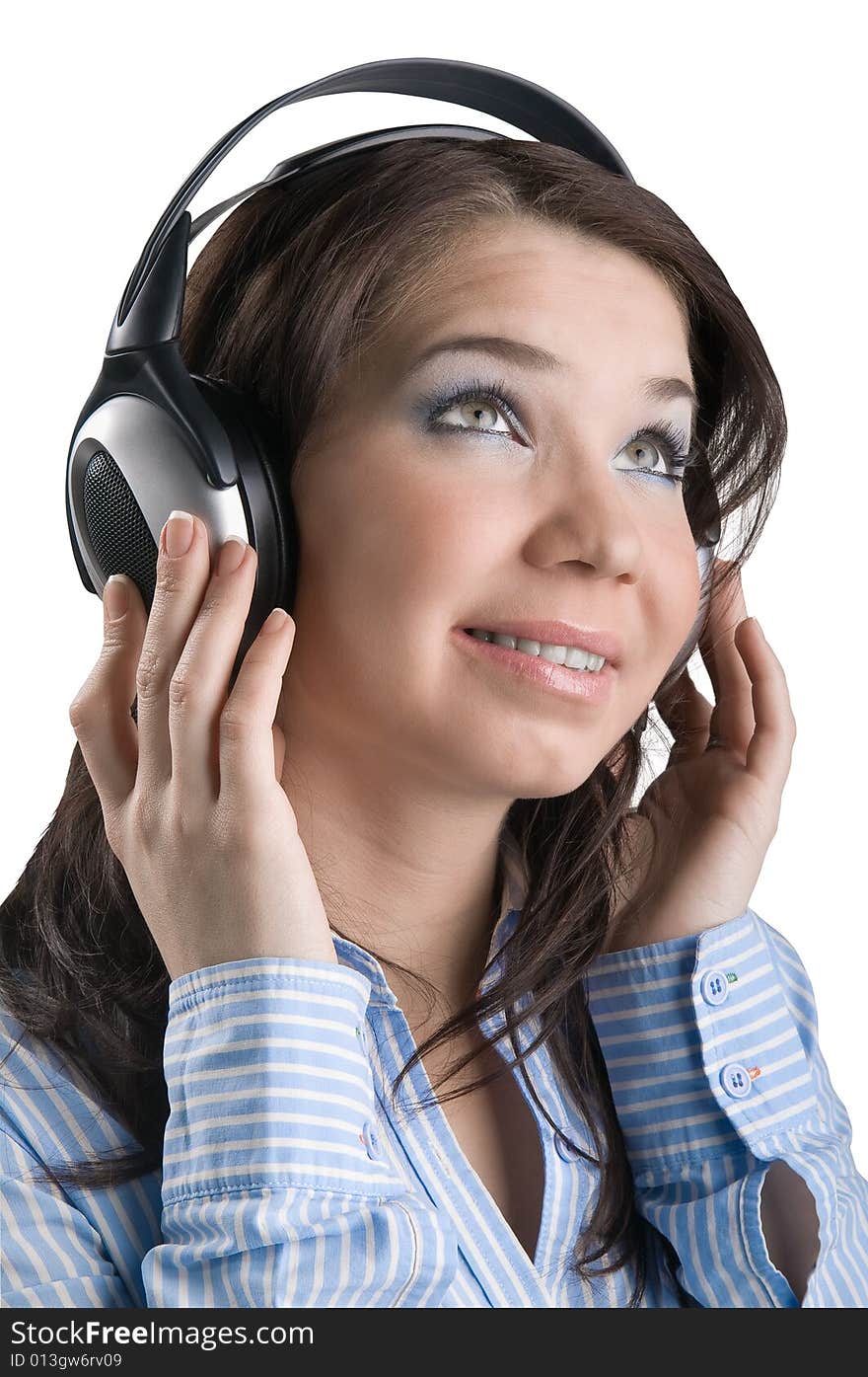 Young Girl Listening To Music