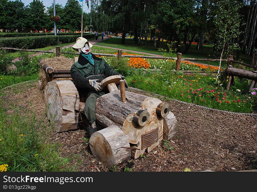 Wooden tractor