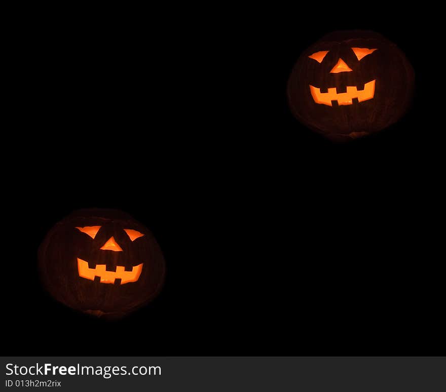 Jack-o-lantern on a black background. Jack-o-lantern on a black background