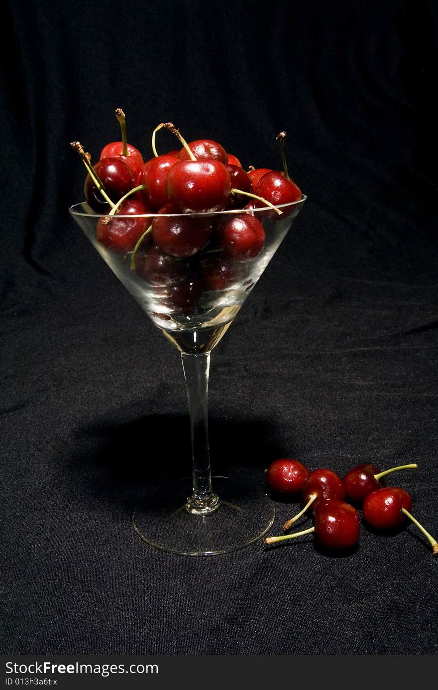 Wine Glass of Cherries