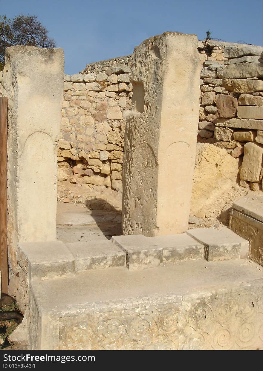 Tarxien - prehistorical temples, Paola, Malta, october 2007. Tarxien - prehistorical temples, Paola, Malta, october 2007