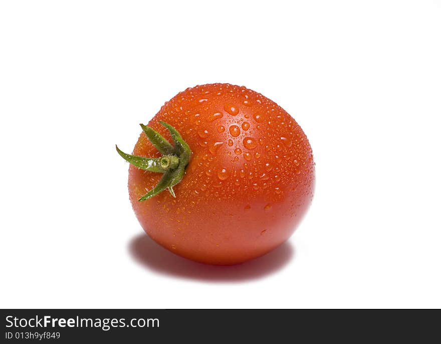 Tomato on White Background