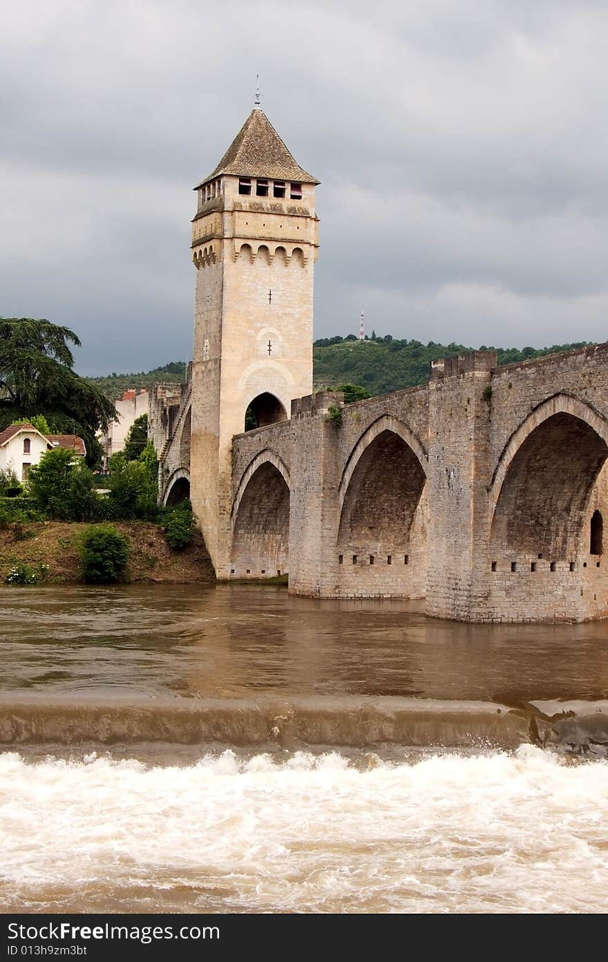 Bridge over trouble water (Valetre in Cahors town, France, Lot River)