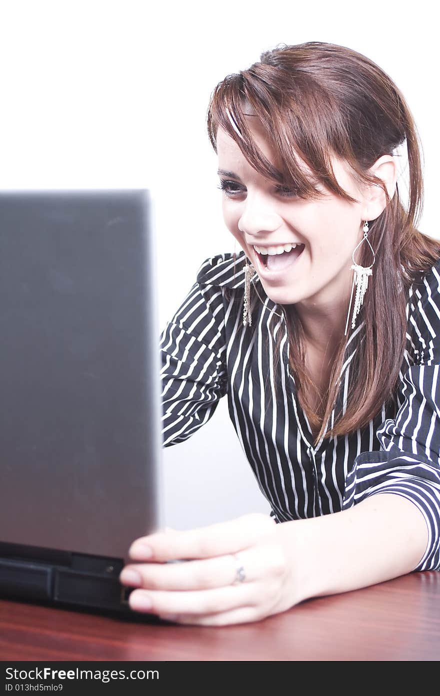 Portrait of a happy young business woman. Portrait of a happy young business woman