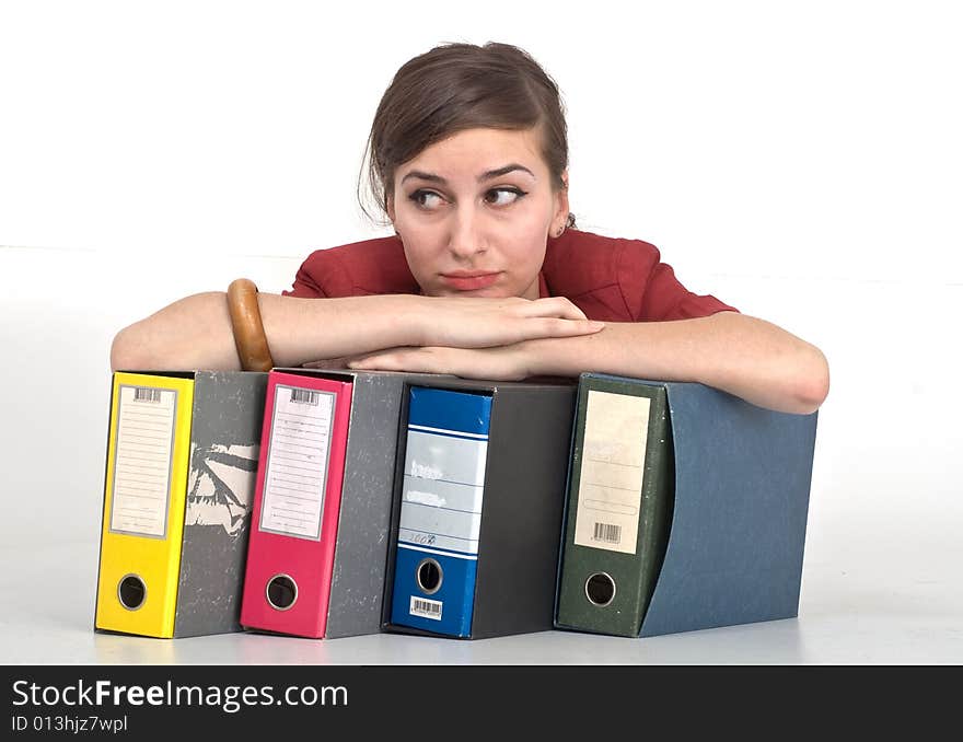 An oung woman with registers