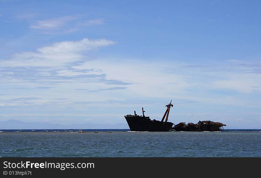 Abandoned Ship in the Water