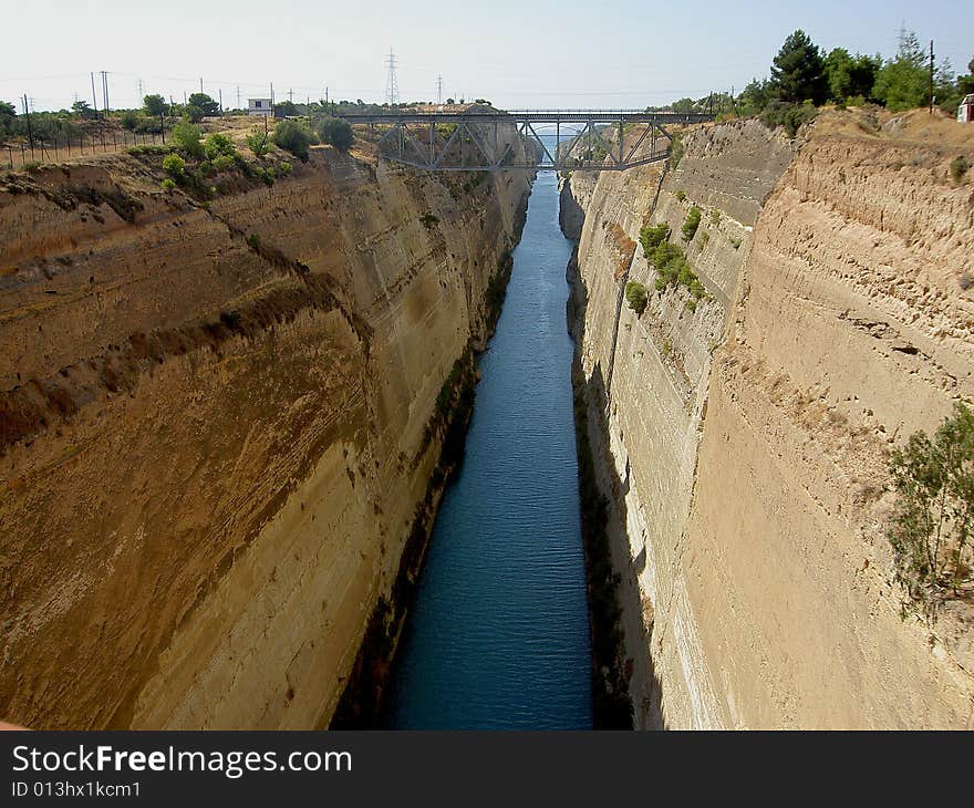 The Corinth Canal. Greece.