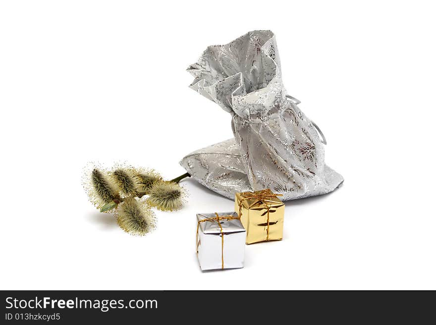 gifts on a white background