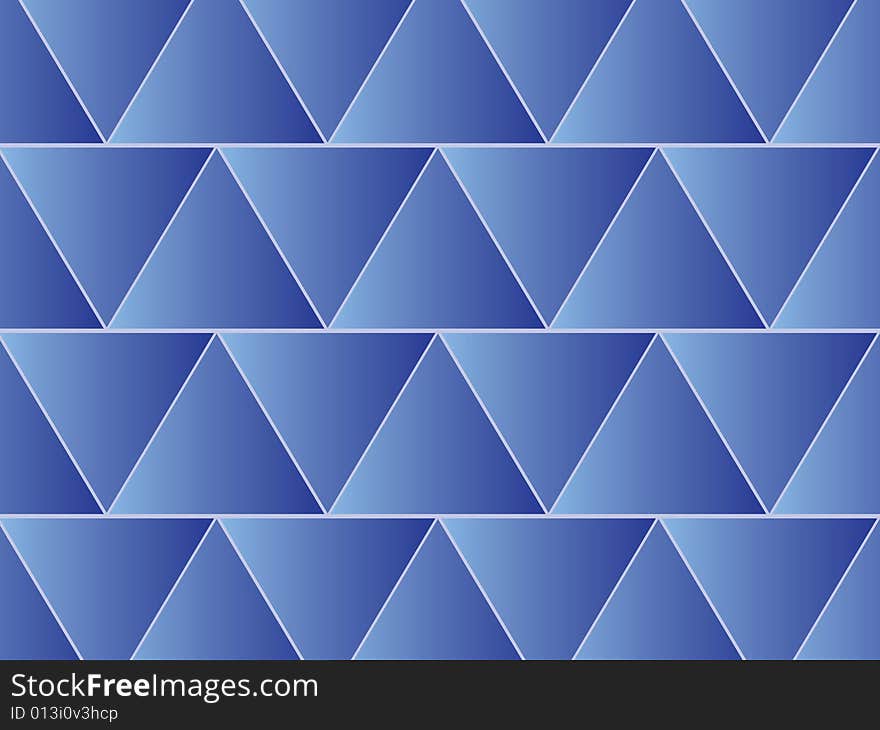 A vector illustration of a blue triangle pattern. A vector illustration of a blue triangle pattern