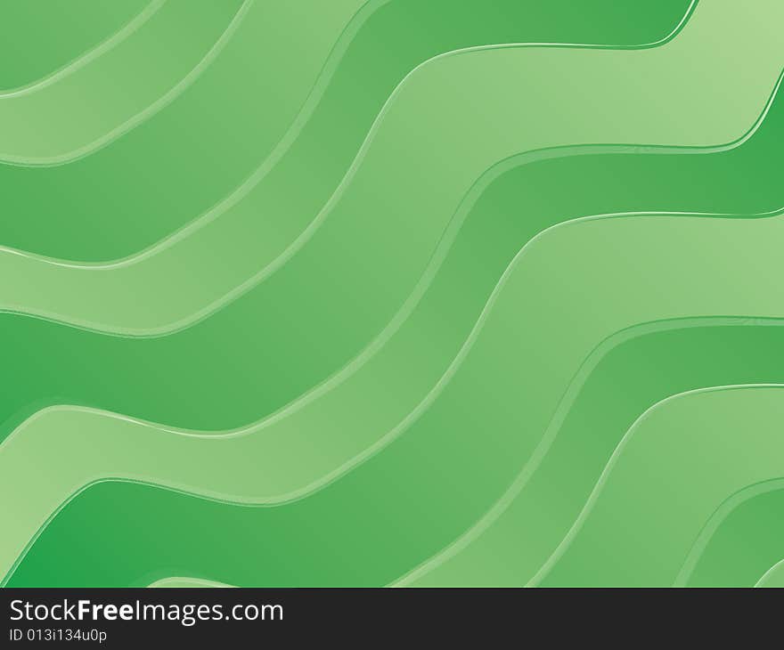 A vector illustration of a green banner pattern