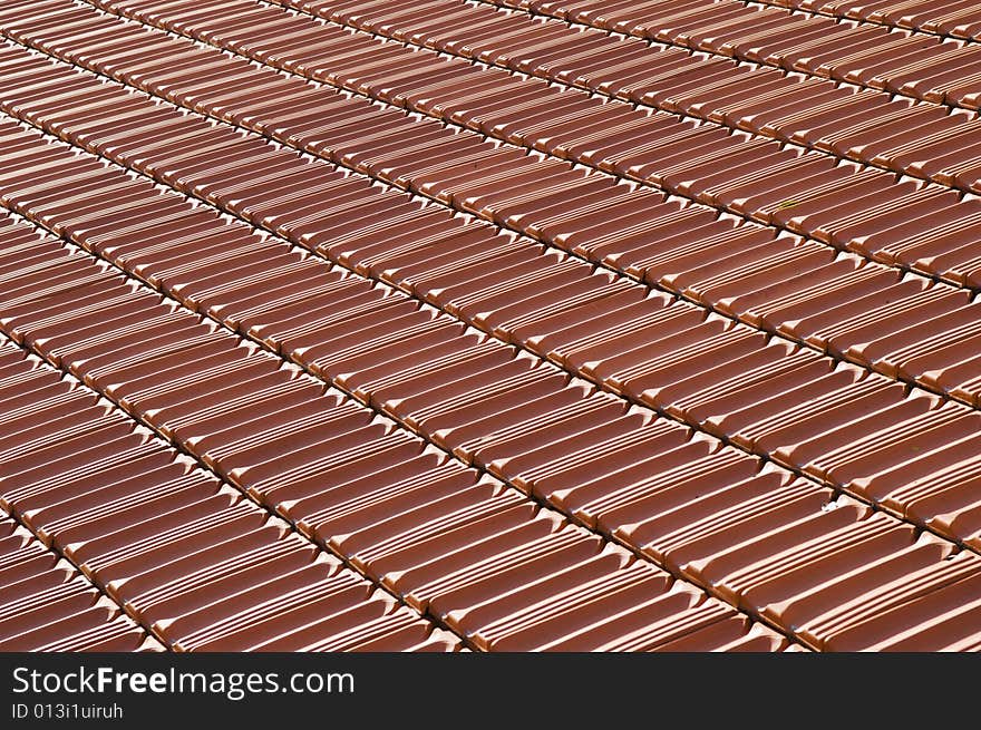 Tiled roof detail