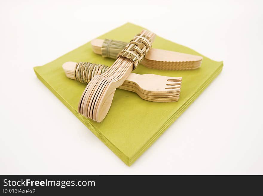 Cutlery on a napkins