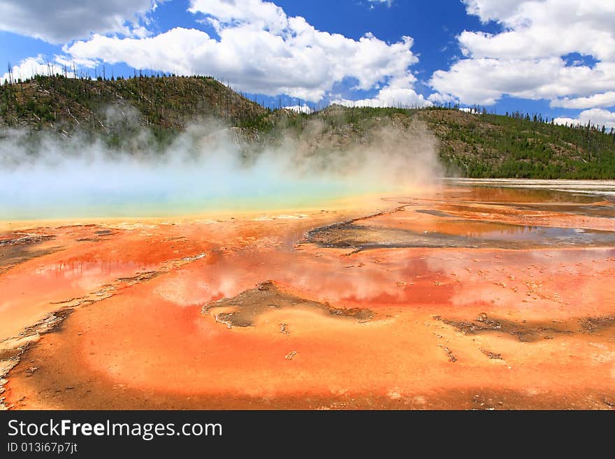 Midway Geyser Basin in Yellowstone