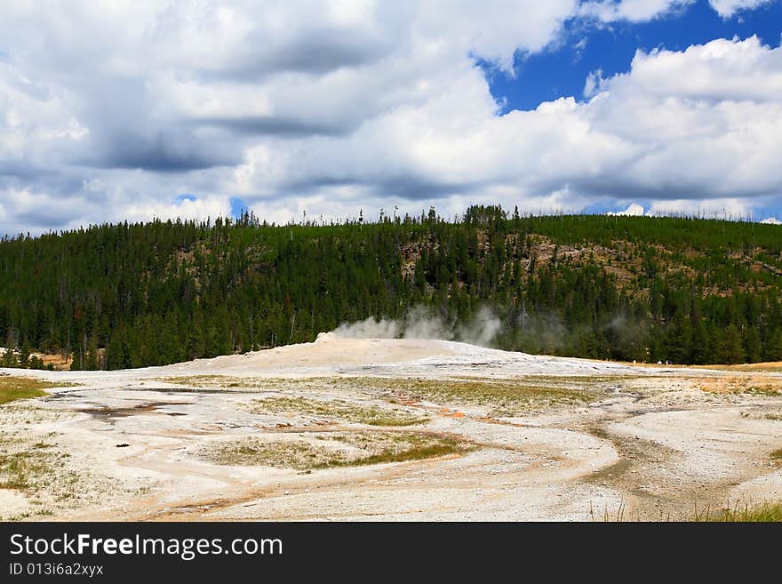 Upper Geyser Basin in Yellowstone