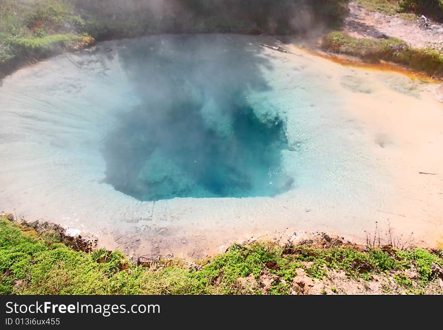 West Thumb Geyser Basin In Yellowstone