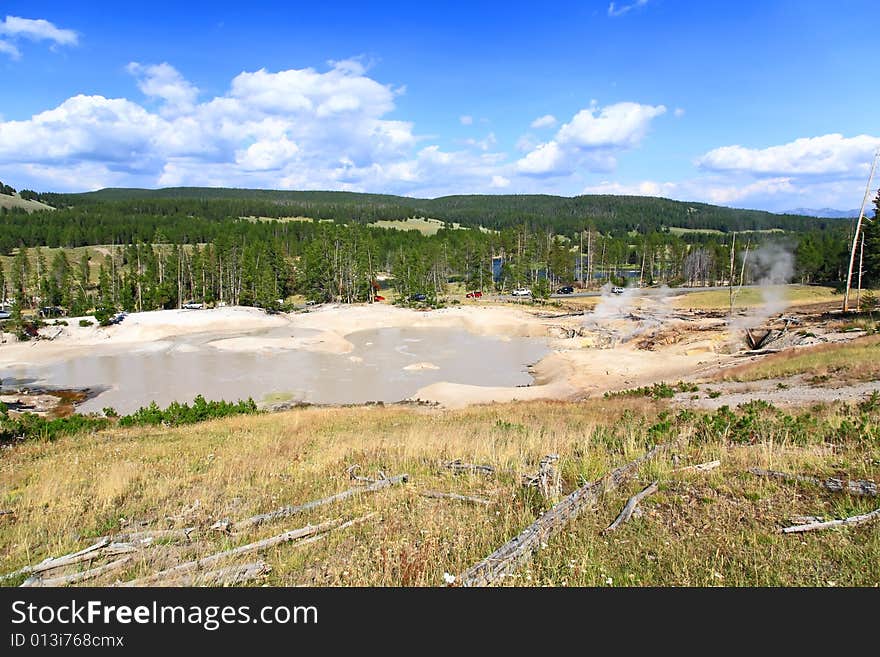 Mud Volcano Area In Yellowstone