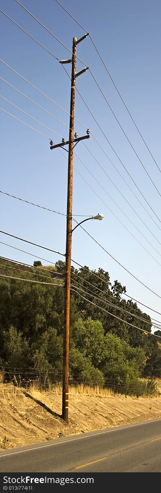 Electric Pole in a Rural Setting