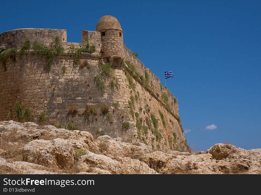 Outside fortification wall of the Rethymno fortress. Crete. Greece. Outside fortification wall of the Rethymno fortress. Crete. Greece