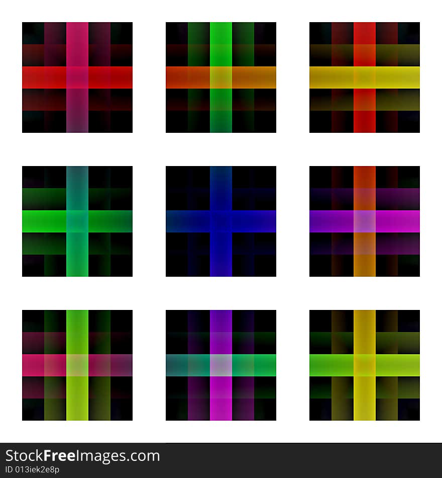 Multicolored Crosses