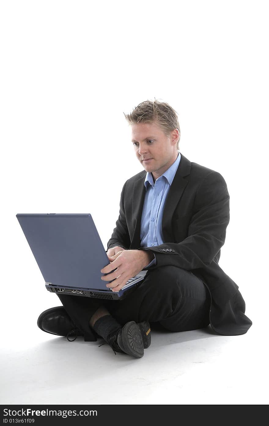 Young man with a notebook