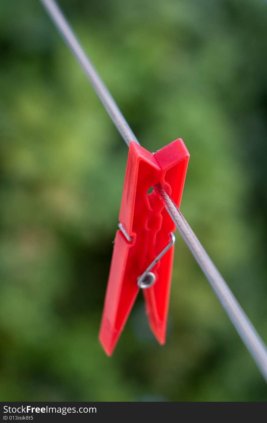 Laundry stave plastic colored clothespin